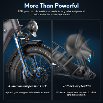 - Fafrees [ Official FF20 Polar Electric Bike Fat Tyre | E Bike UK Plug 48V 10.4Ah*2 Batteries up to 160KM -