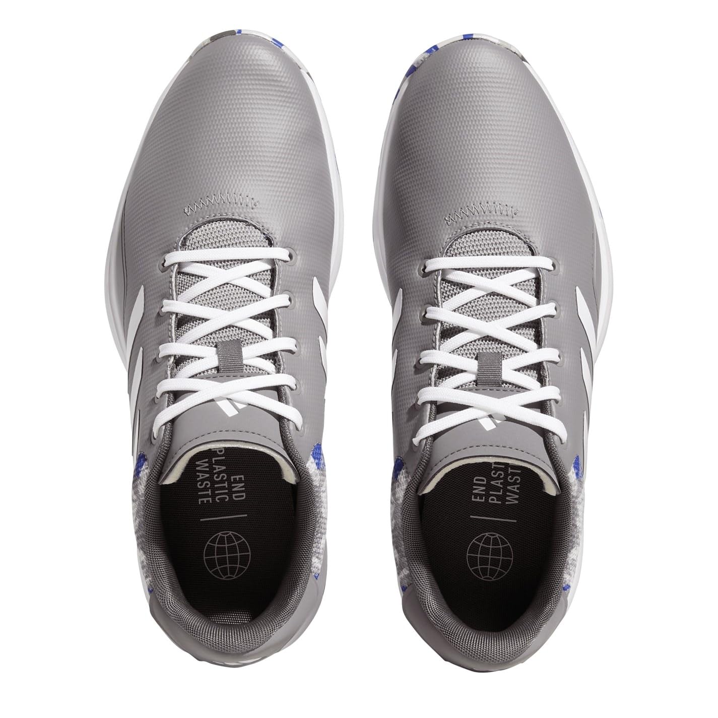 adidas Mens S2G 23 Spiked Golf Shoes Grey3/White/Lucid Blue 10 (44.7)