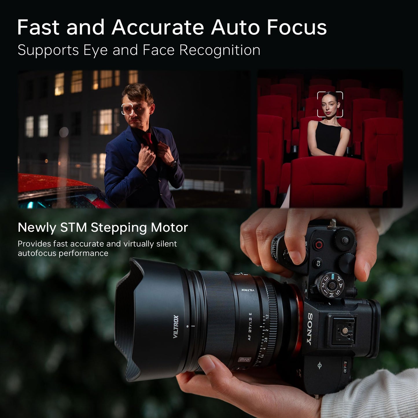 - VILTROX 27mm F1.2 Pro E Mount Lens, 27mm f/1.2 Autofocus Large Aperture APS-C Prime Lens Compatible with Sony E Mount Mirrorless a7 a6700 a6500 -