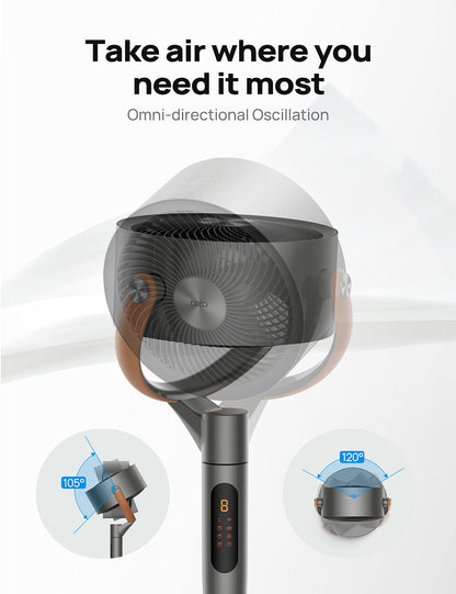 - Dreo Smart Pedestal Fan with Remote | PolyFan 513S | 43'' Quiet Standing Fan -