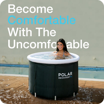 - Polar Recovery Tub | XL/Extra Large Portable Ice Bath for Cold Water Therapy | Cold Plunge for Ice Baths (Black) -