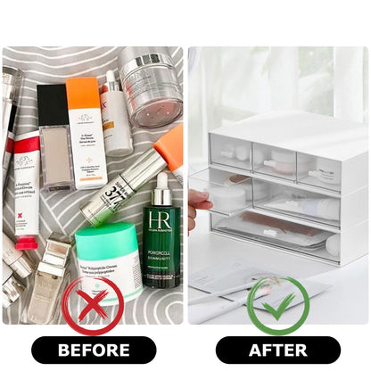 - SENENQU Plastic Desktop Storage Drawers | 9 Drawers Stackable Desk Storage -