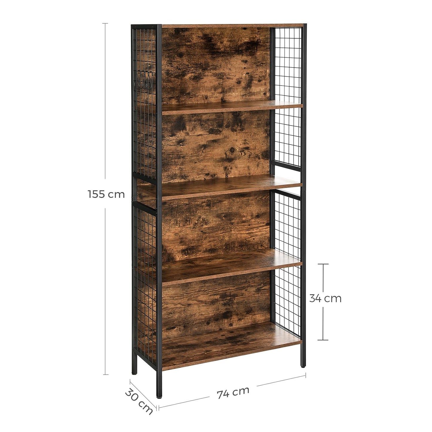 - VASAGLE Bookcase, Office Storage Shelf -