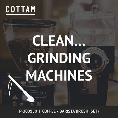 COTTAM Coffee Brush | Barista Brush | Coffee Bean Grinder & Espresso Machine Cleaning Brush (1, Set)