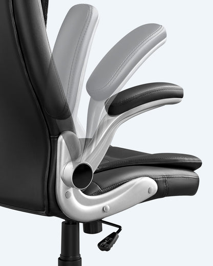 - SONGMICS Office Swivel Chair | 76 cm High Back | Flip-Up Armrest | Computer Chair -
