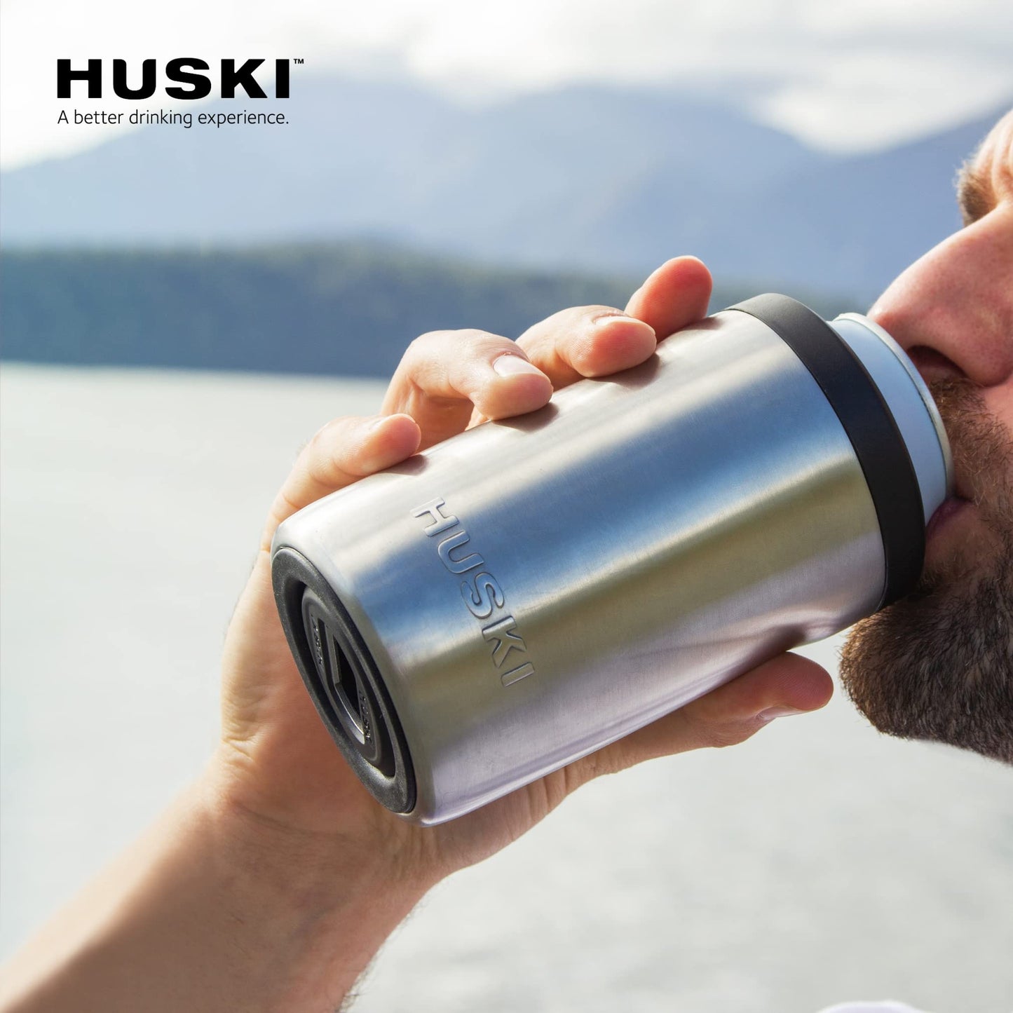 - Huski Beer Cooler 2.0 | New | Premium Can and Bottle Holder | Triple Insulated Marine Grade -
