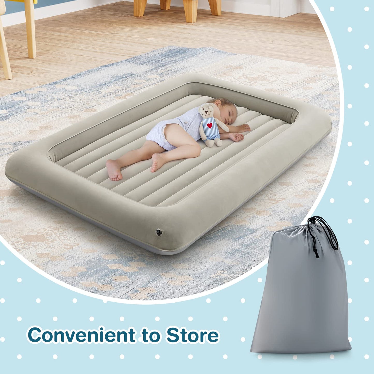 - Maxmass Kids Inflatable Travel Bed | Portable Air Mattress with Electric Pump -