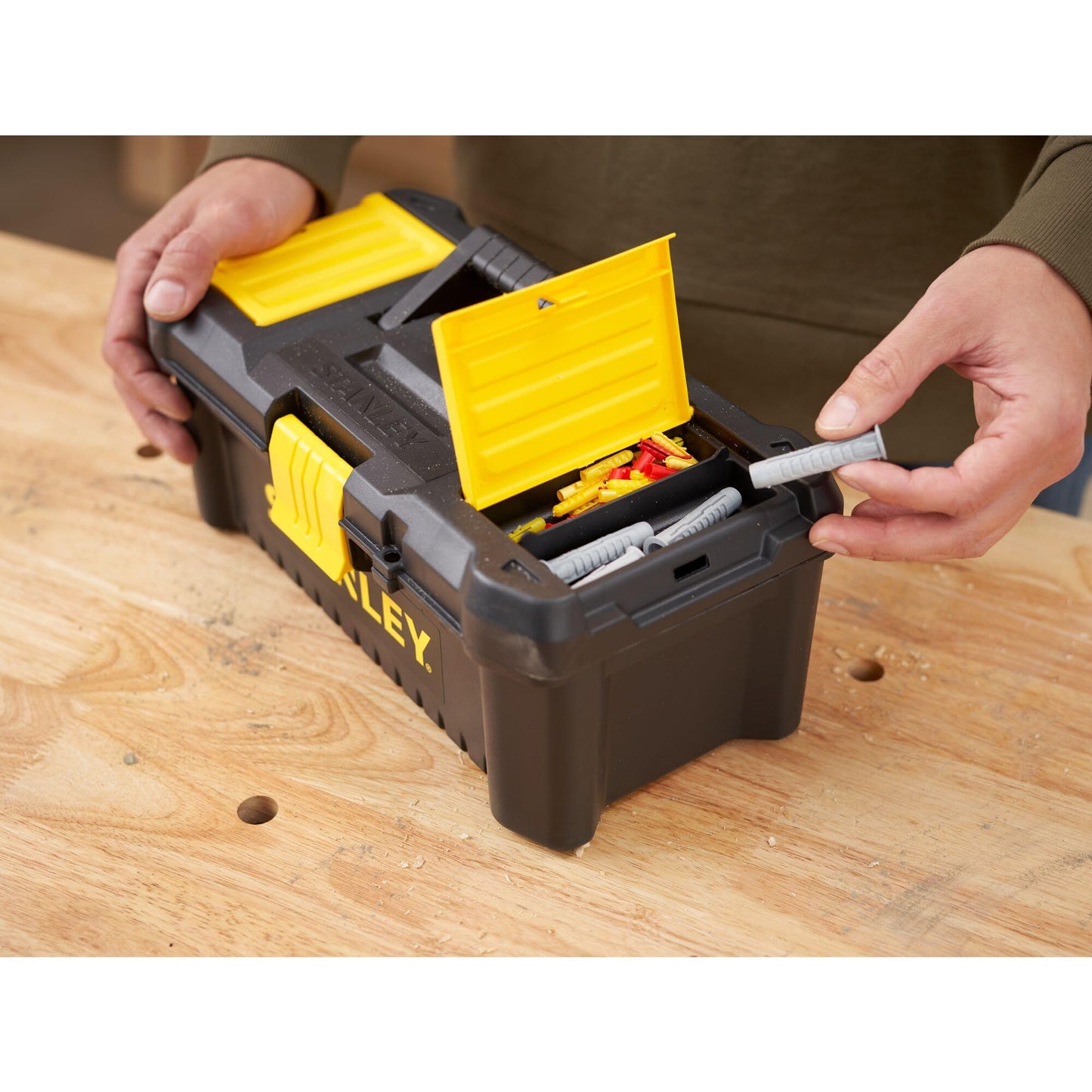 - Stanley STST1-75514 | "Essential" 12.5" Toolbox | Plastic Latches -