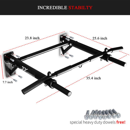- JX FITNESS Pull Up Bar Wall Mounted Chin Up Bar | Home Gym Punch Bag and TRX Training Hook Exercise Bracket Upper Body -