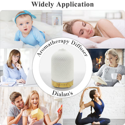 - Essential Oil Diffuser | Aromatherapy Air Cool Mist Diffuser | 100ml | Ceramic Aroma Scent Diffusers | Humidifier With Auto Shut Off -