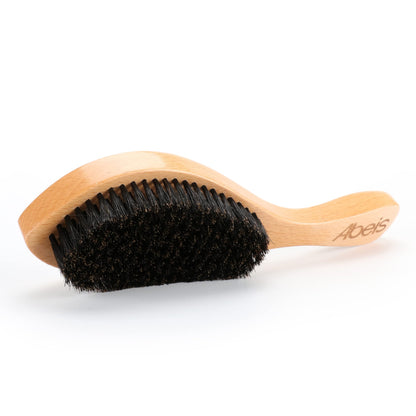 Abeis Wave Brush With Long Handle - 100% Soft Boar Bristle Men's Wave Hair Brush - Beech Wood Wave Brush For Men 360 (Wood L)