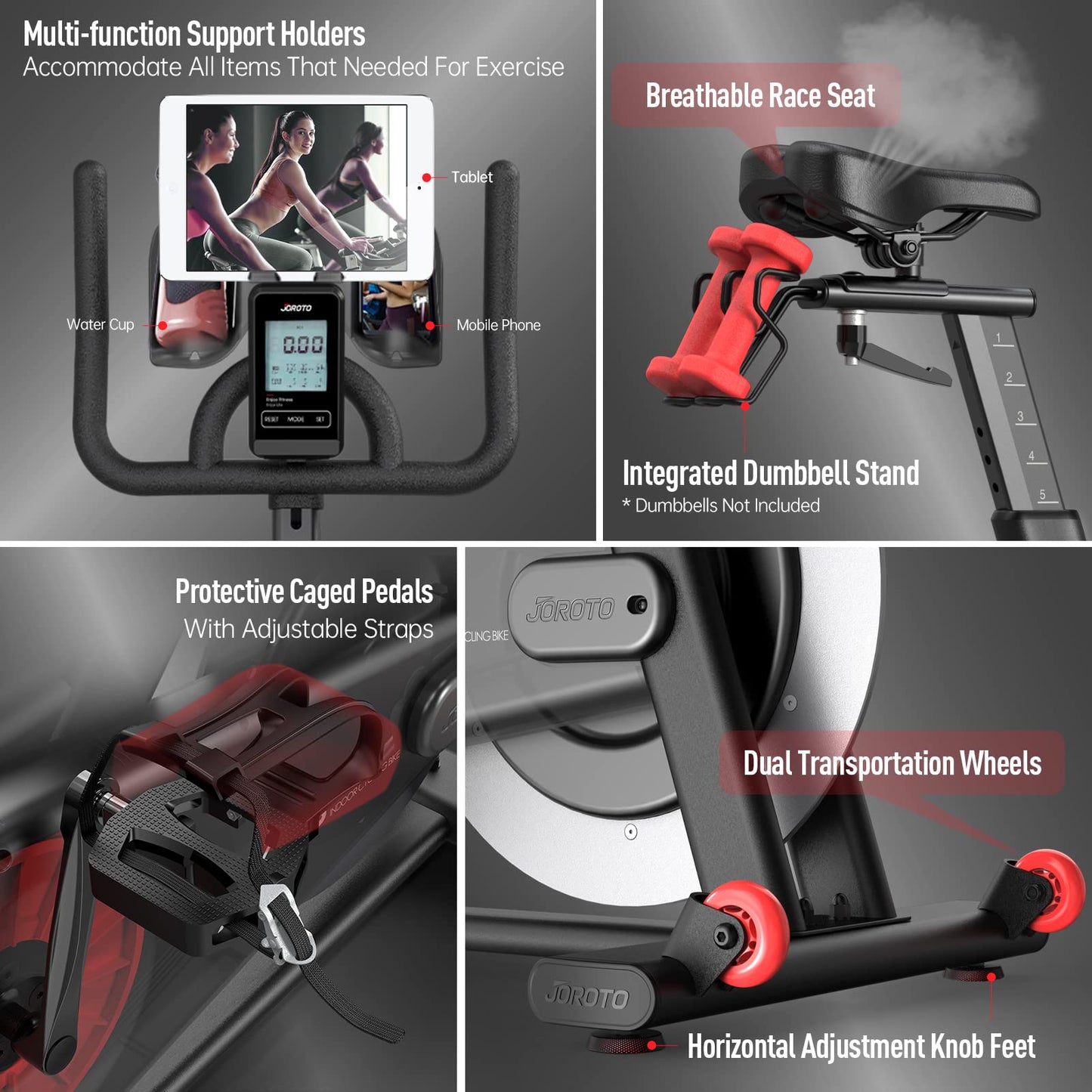- JOROTO X4S Bluetooth Exercise Bike | Indoor Cycling Bike -