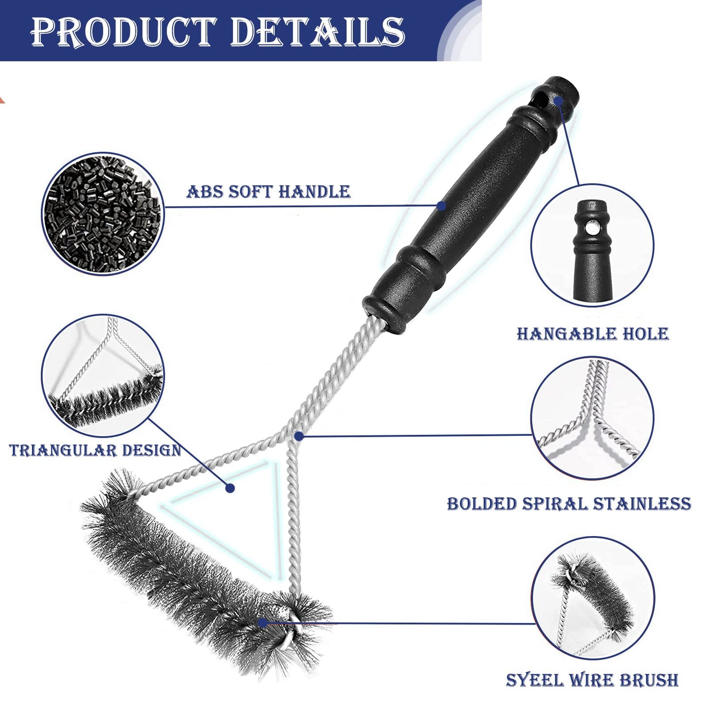 - Wjyzzzh BBQ Cleaner, BBQ Cleaning Brush, Grill brush