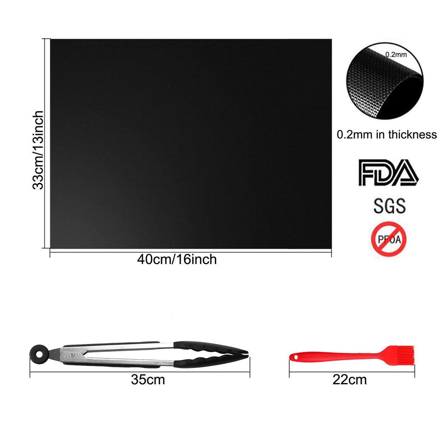 - GoFriend BBQ Grill Mat Set of 5 | Non-stick Barbecue Grill & Baking Mats -