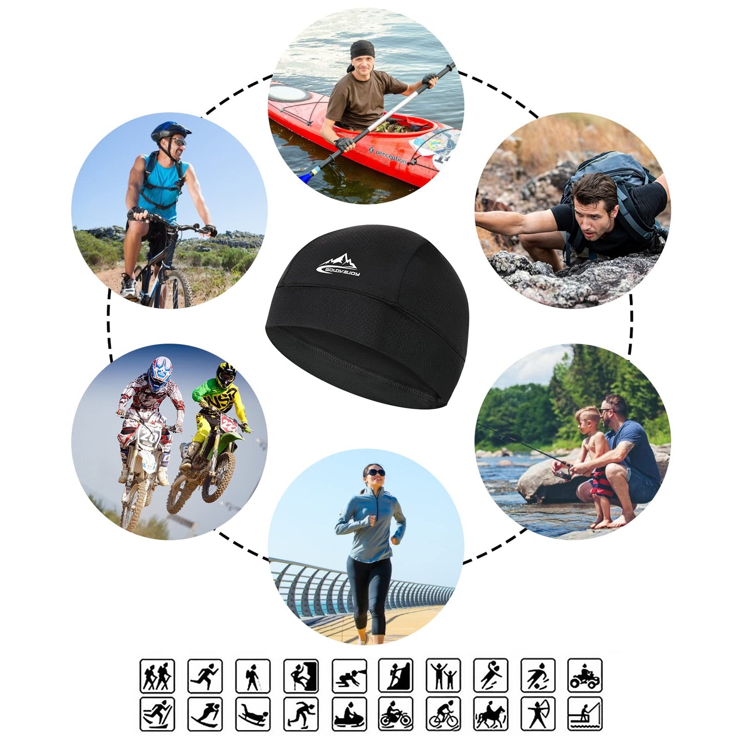 - TAGVO 2 Packs | Moisture Wicking Skull Cap Beanie Hat -