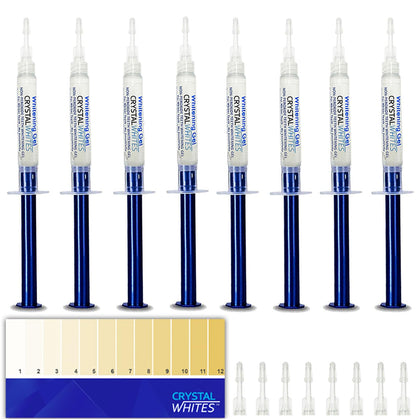 - Teeth Whitening Kit & Whitening Strips | LED Light Activator | 50 Whitening Sessions | 8X3ml Gels | Crystal Strips -