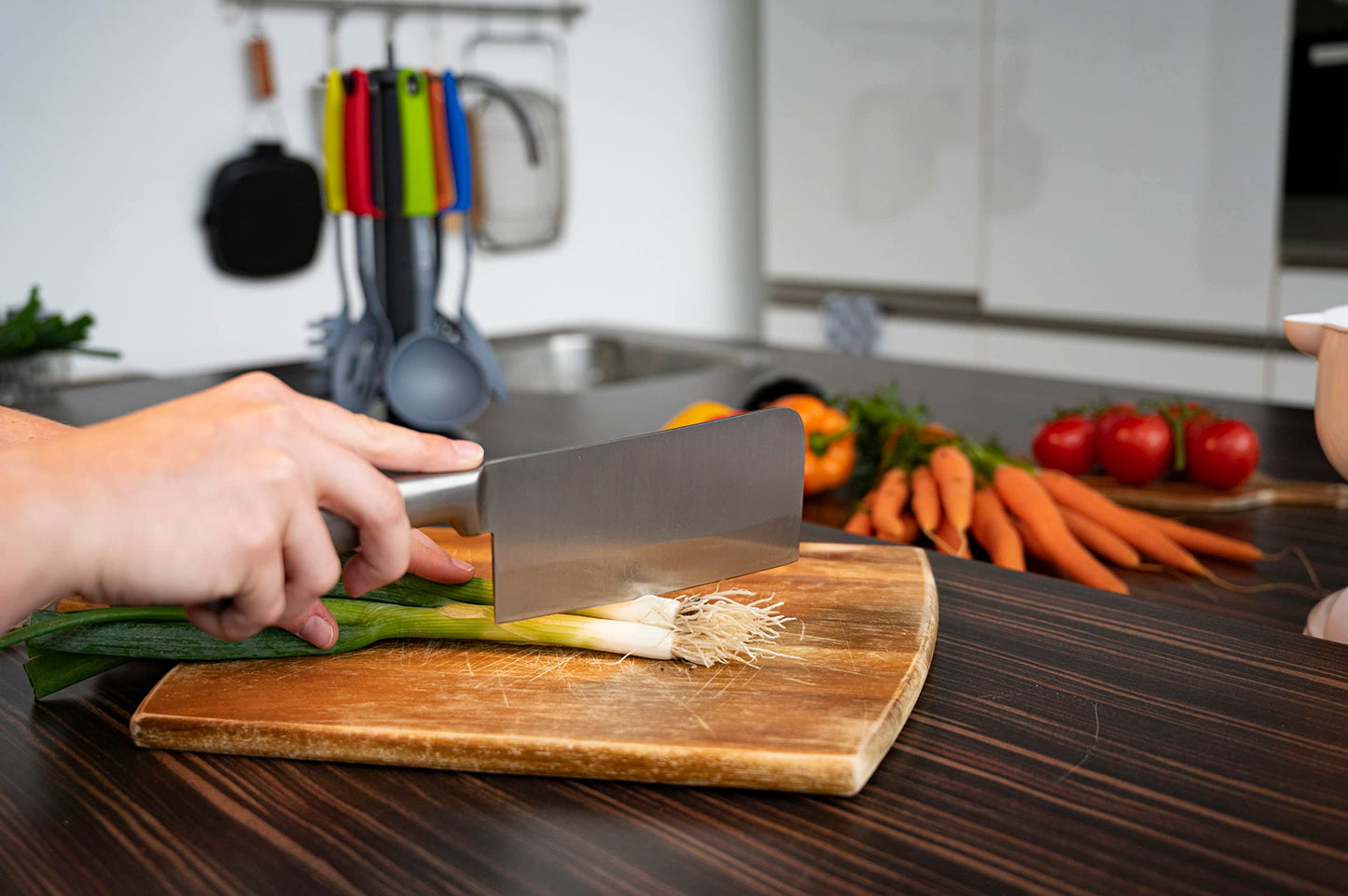 Alpina Cleaver Kitchen Cleaver I Stainless Steel 18cm for Bones Meat Kitchen Knife Cleaver Butcher Cleaver Meat Cleaver, Silver