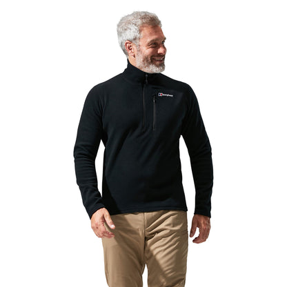 Berghaus Men's Prism Micro Polartec Fleece Jacket, Added Warmth, Extra Comfortable, Black, L