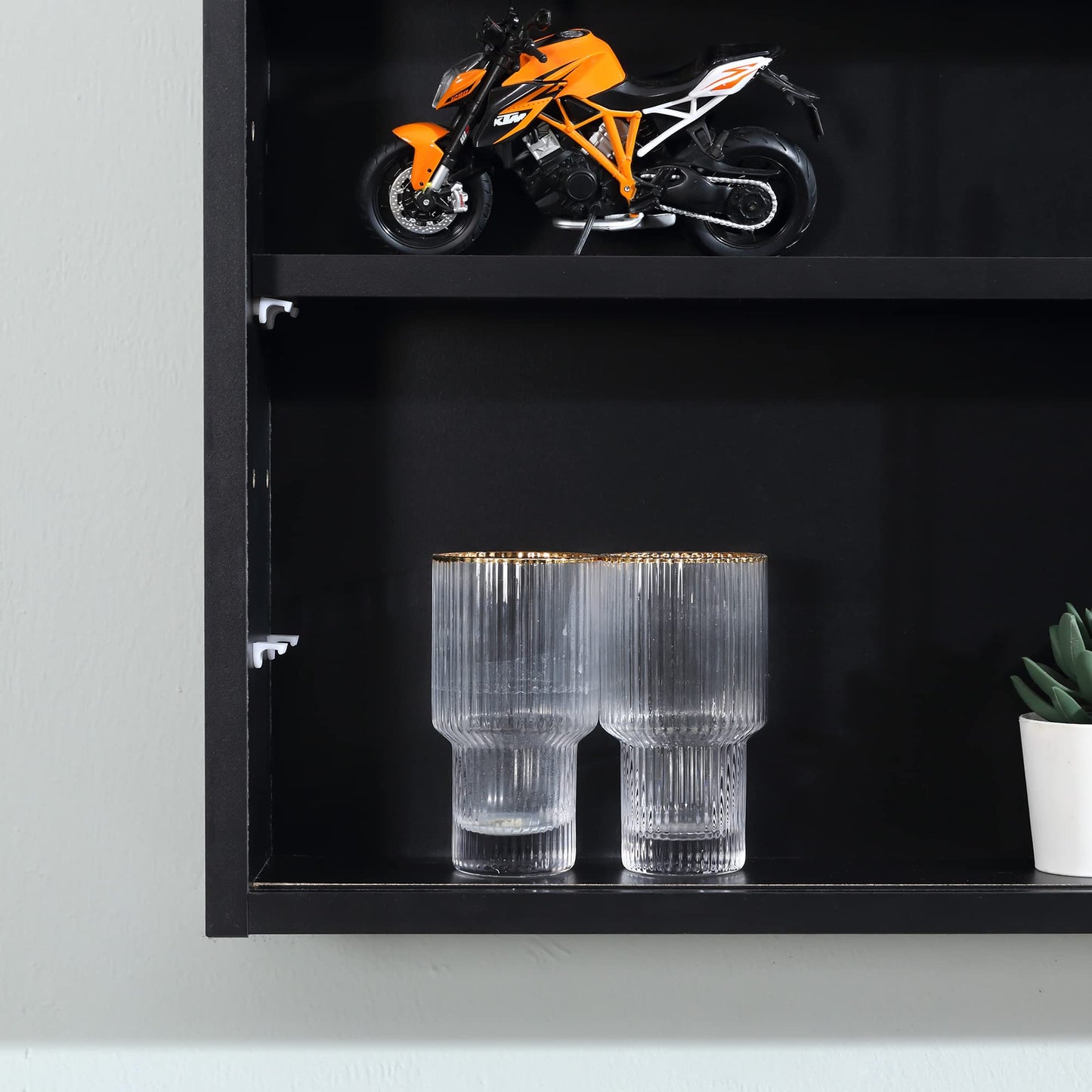 - HOMCOM 5-Tier Wall Display Shelf Unit Cabinet -