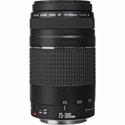 Canon EF 75-300mm f/4-5.6 III Telephoto Zoom Lens for Canon SLR Cameras Canon EOS 7D, 60D, EOS Rebel SL1, T1i, T2i, T3, T3i, T4i, T5i, XS, XSi, XT, XTi Digital SLR Cameras