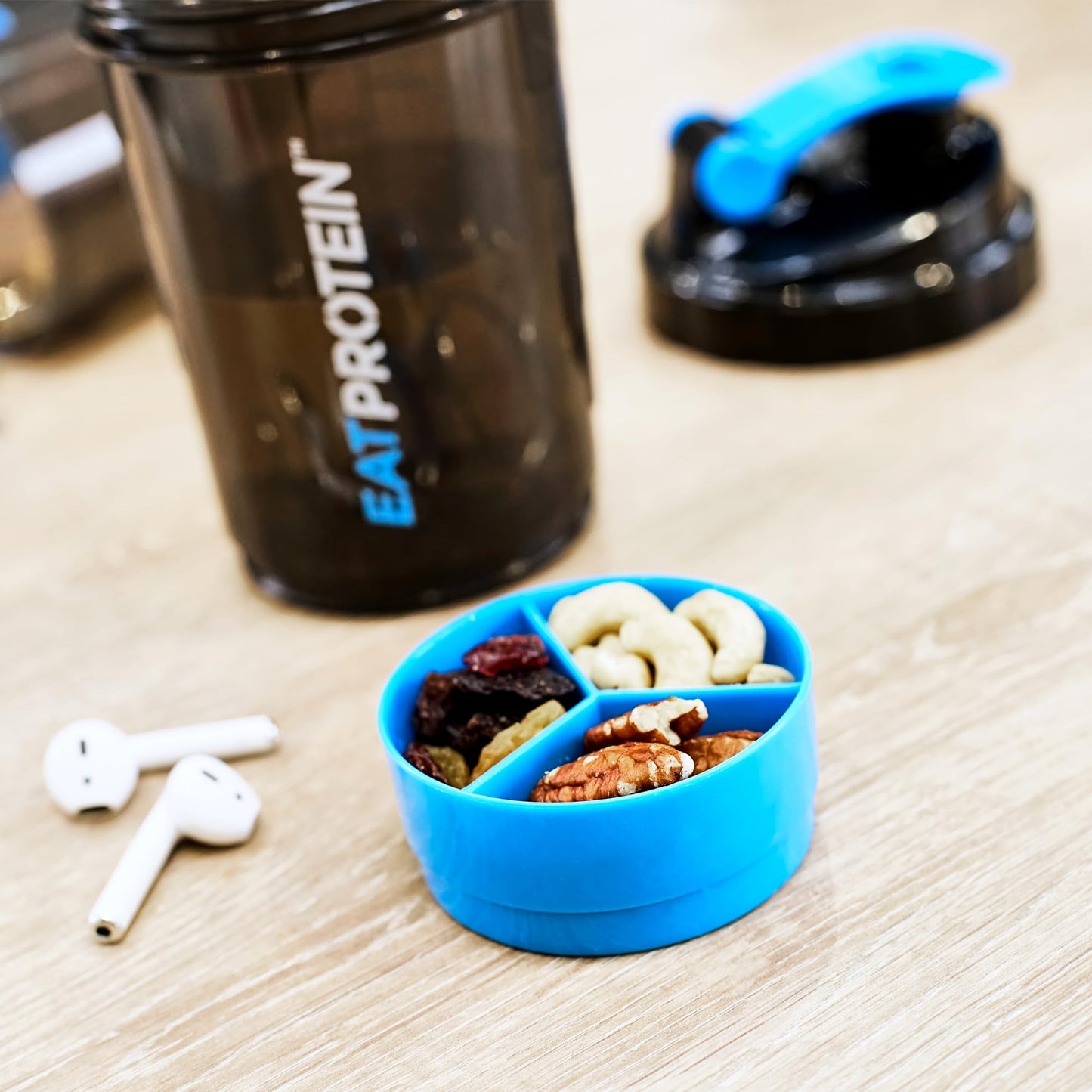 - EatProtein 500ml Protein Shaker Bottle | 2 Detachable Powder Containers -