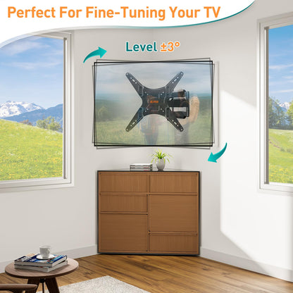 - ELIVED TV Wall Bracket for Most 26-60 inch TVs | Tilt and Swivel Wall Mount -