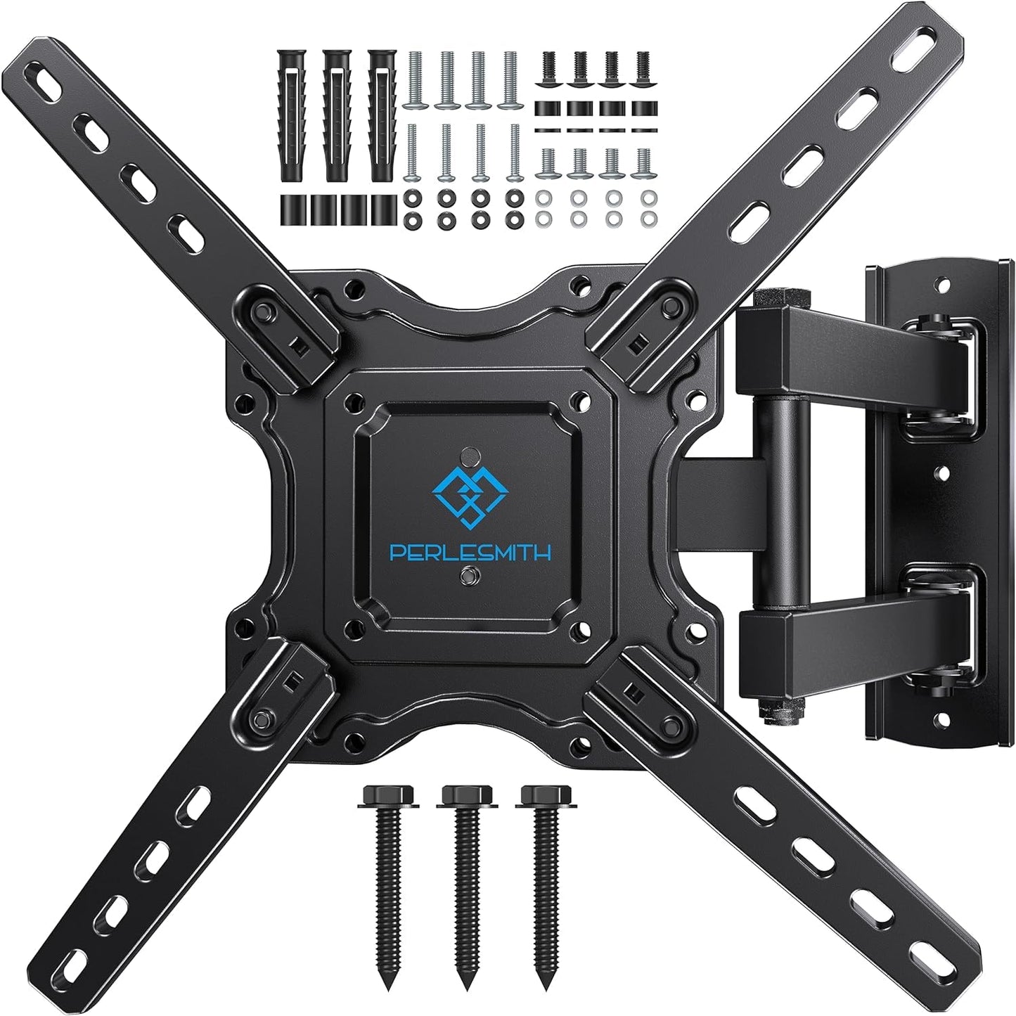 - PERLESMITH TV Wall Mount | Swivel & Tilt | Extends Heavy Duty TV Wall Bracket for 26-60 inch Plasma & Curved TV | 35kg Max -