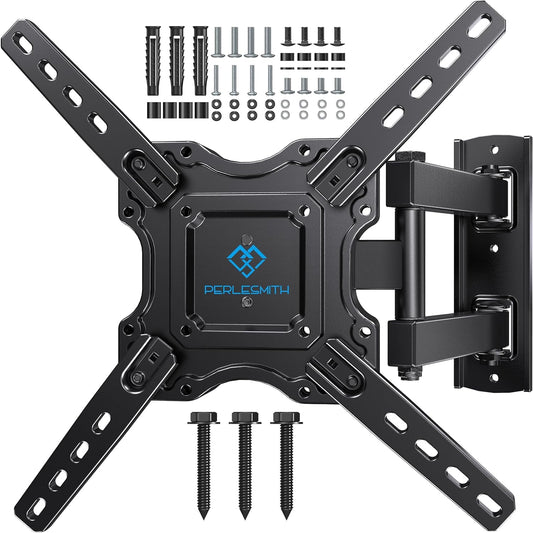 - PERLESMITH TV Wall Mount | Swivel & Tilt | Extends Heavy Duty TV Wall Bracket for 26-60 inch Plasma & Curved TV | 35kg Max -