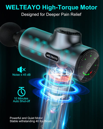 - Massage Gun | WELTEAYO Muscle Gun | Deep Tissue | Quiet Professional Handheld -