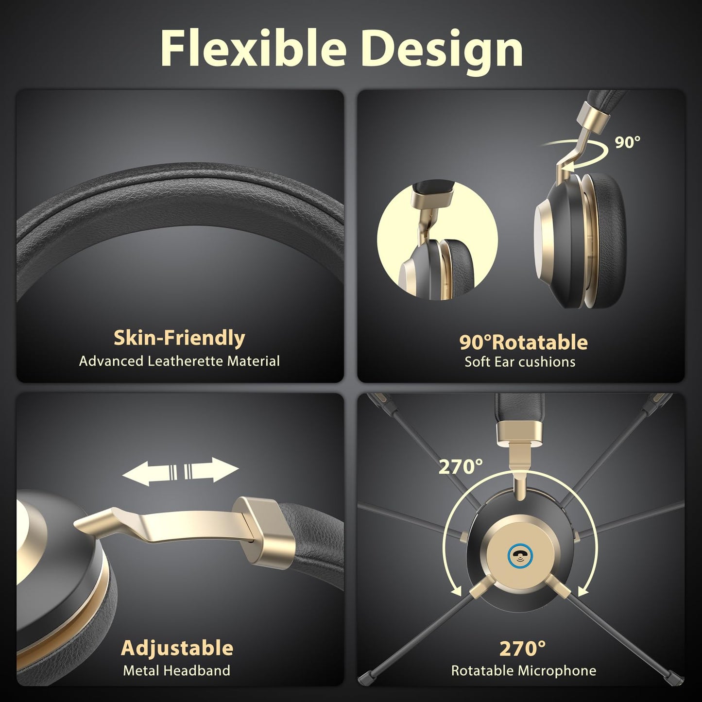 - Earbay Wireless Headset | Headphones with Microphone Noise Canceling | 45H Work Time | V5.3 Bluetooth Headset with Mic Mute & USB Dongle -