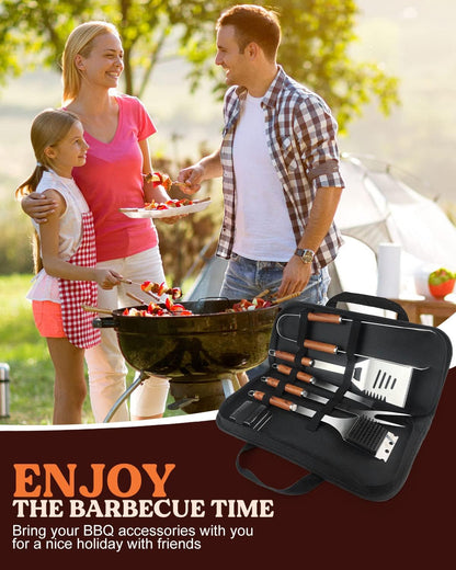 - KALAHOL 7-in-1 BBQ Tools Set | Extra Thick Stainless Steel Grill Tool Set | Storage Bag -