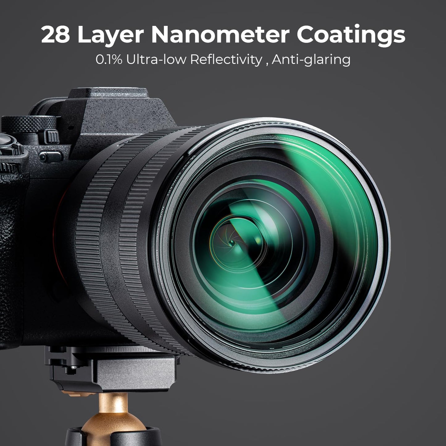 - K&F Concept 43mm UV Filter Ultra Low Reflection Protection Lens Filter | Slim Lens HD Optical Glass 28-Layers Coating Scratch-resistant -