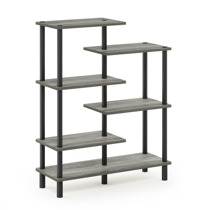 - Furinno Turn-N-Tube 6-Tier Accent Display Rack | Espresso/Black -