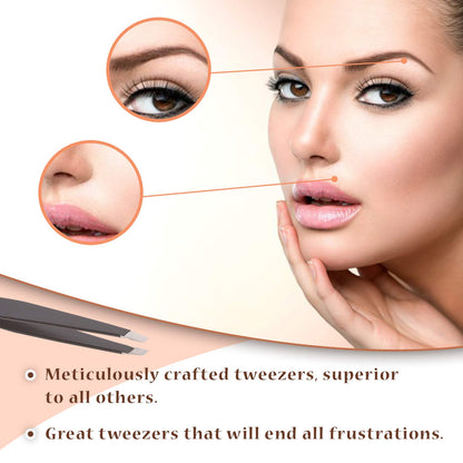 - Majestic Bombay Slant Tweezers For Men – Splinter Ticks, Facial, Eyebrows and Ingrown Hair Removal –