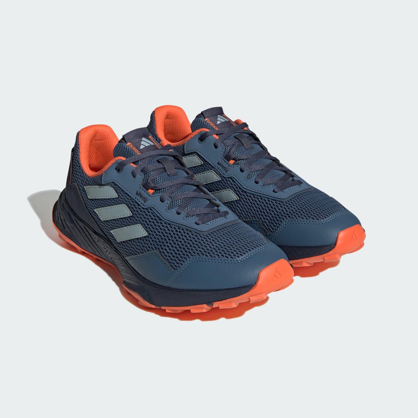adidas Men's Tracefinder Trail Running Sneakers, Wonder Steel/Shadow Navy/Impact Orange, 9.5 UK