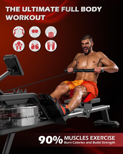 - PASYOU Water Rowing Machine | Foldable Rowing Machine for Home Gym -