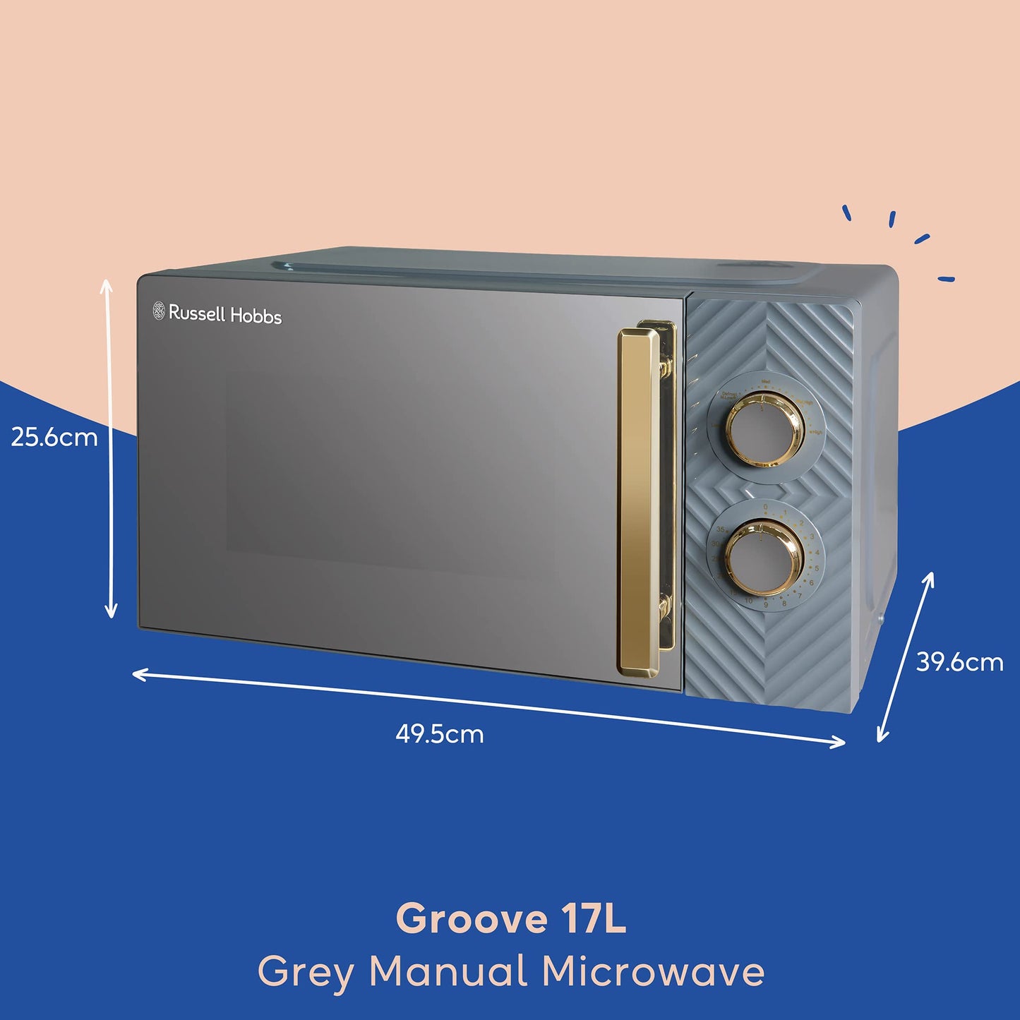 - Russell Hobbs 17 Litre | 700W | Grey Solo Manual Microwave -