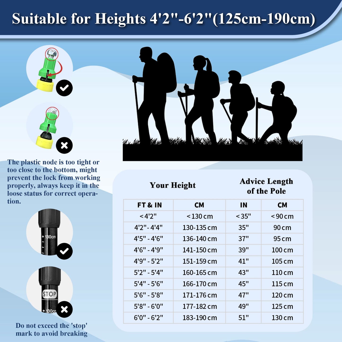 - TheFitLife Hiking Walking Trekking Poles | 2 Pack | Antishock And Quick Lock System -