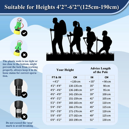 - TheFitLife Hiking Walking Trekking Poles | 2 Pack | Antishock And Quick Lock System -