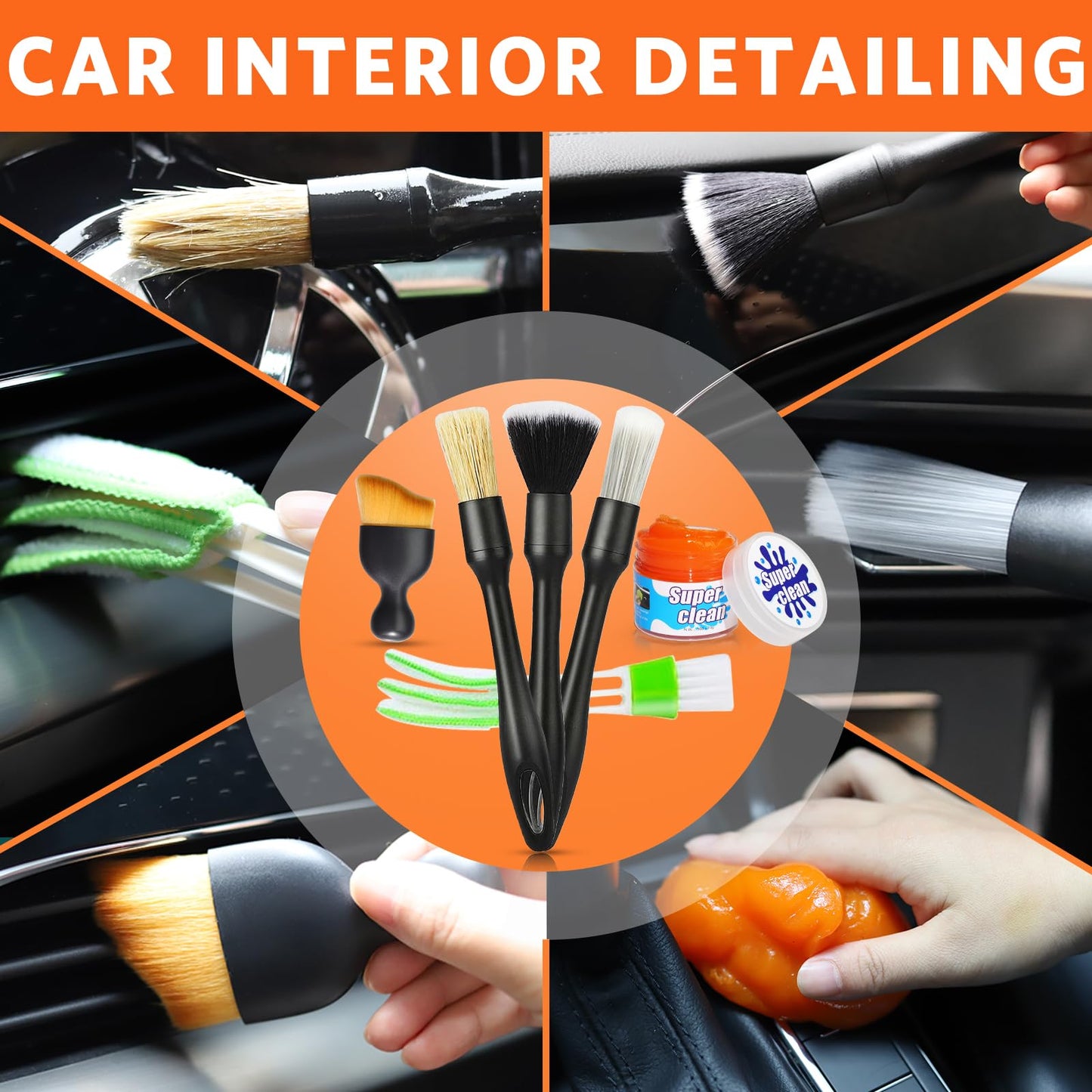 - KEYAYE 25 Pcs Car Cleaning Kit | Car Detailing Kit | Ultra-Soft Car Detailing Brushes | Car Washing Kit with Microfibre Cleaning Cloth -