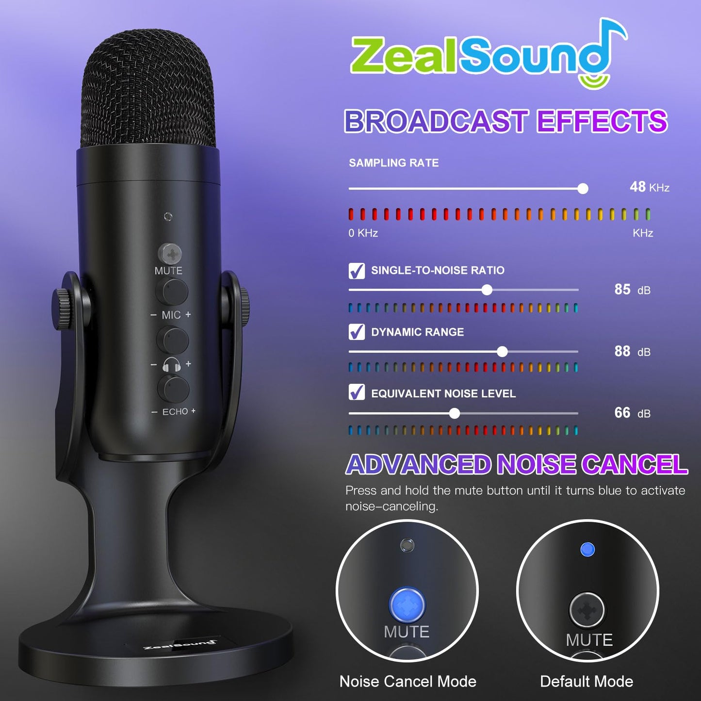 - zealsound USB Microphone, PC Phone Podcast Mic, Condenser Gaming microphones for PS4&5