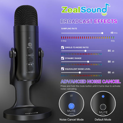 - zealsound USB Microphone, PC Phone Podcast Mic, Condenser Gaming microphones for PS4&5