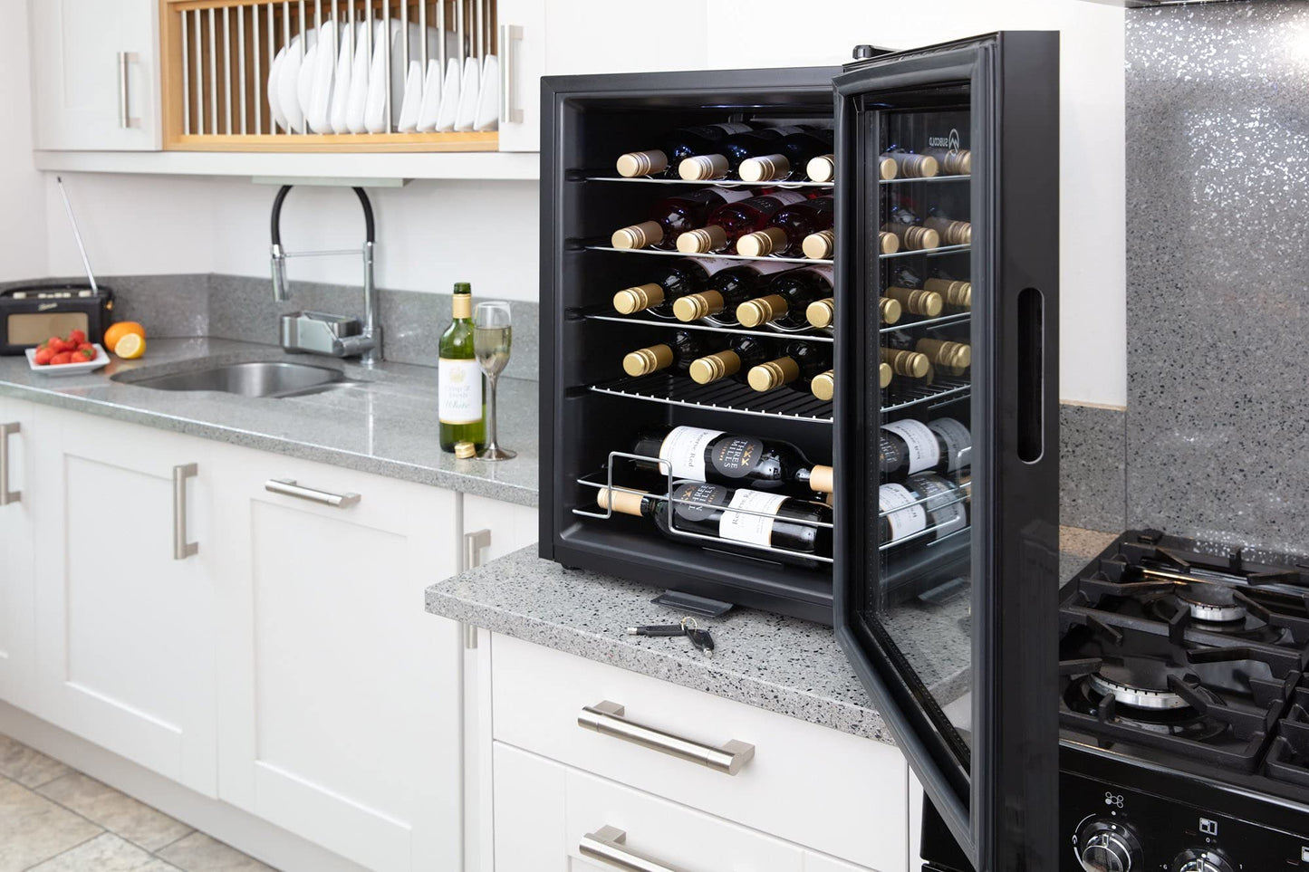 - Subcold Viva20 LED | Table-Top Wine Fridge Black | 3-18°C | 20 Bottle Capacity -