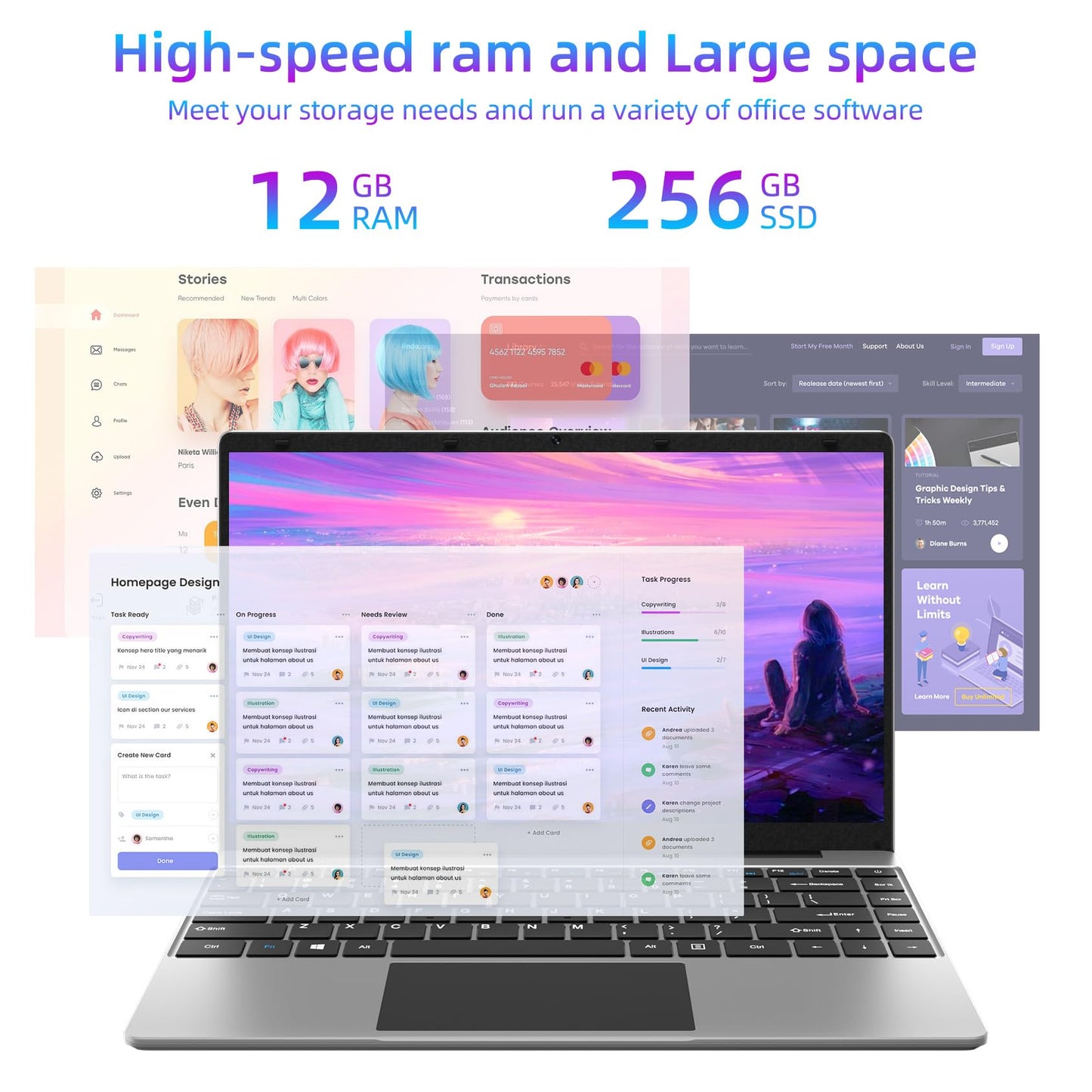 - jumper 14 inch laptop | 256GB SSD 12GB LPDDR4 Laptop | FHD IPS Display | Quad-Core Celeron J4105 | 2.4/5G WiFi | USB 3.0 | Bluetooth 4.0 -