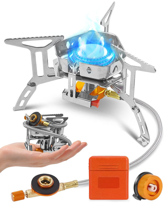 - Kemraes Camping Stove | Windproof Portable Gas Stove -