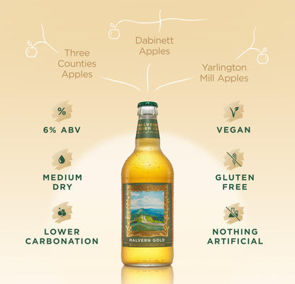- Malvern Gold 6% ABV Award Winning Cider | Vegan |  Gluten Free -