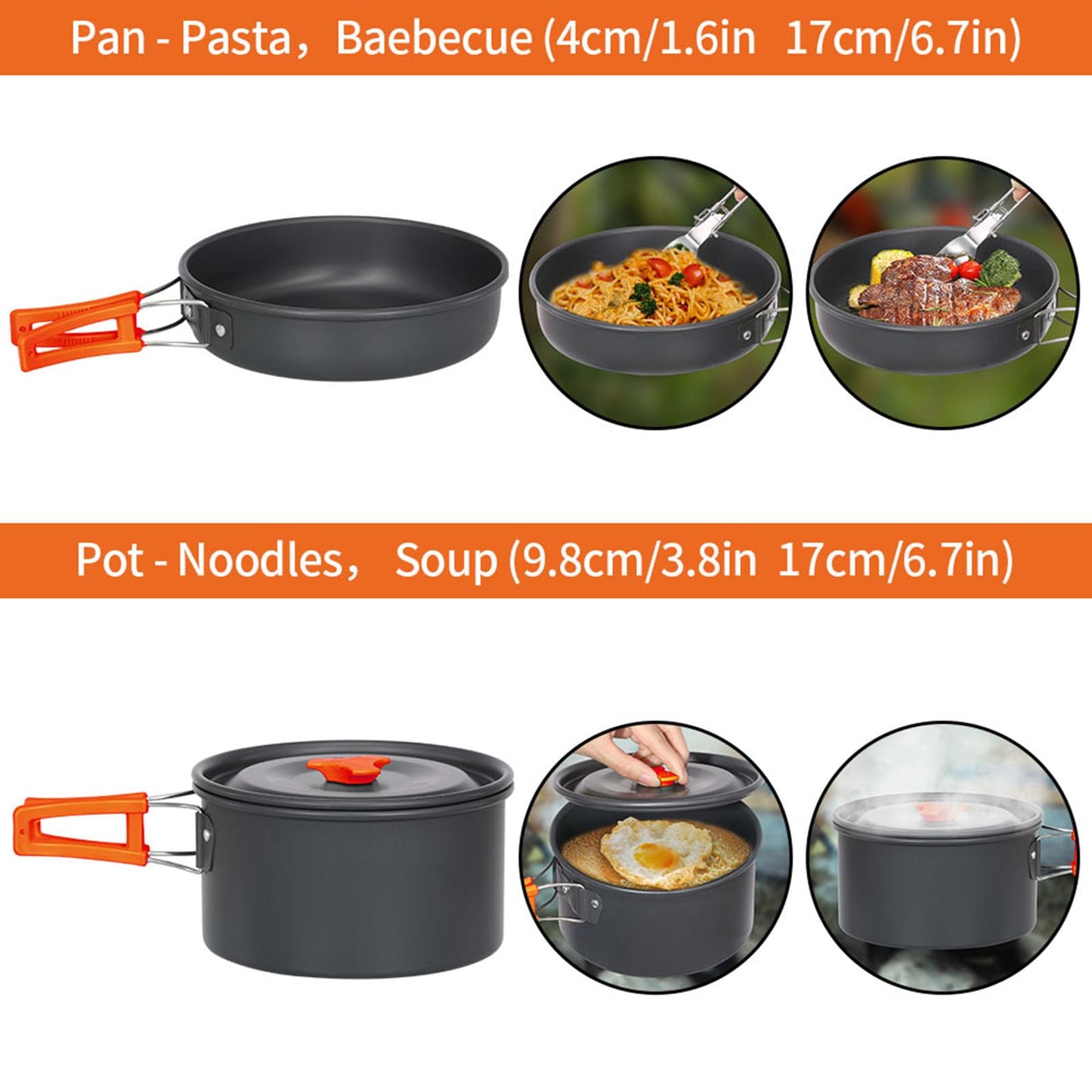 - Lixada Camping Cookware Kit | Portable 2-3 People Camping Cooking Set | Lightweight -