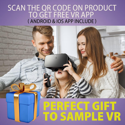DESTEK V5 VR Headset for Phone, 110°FOV HD Anti-Blue Lenses Eye Protection for Kids Gift Virtual Reality Headset with Bluetooth Controller, VR Glasses for iPhone Samsung Android (4.7-6.8in Screen)