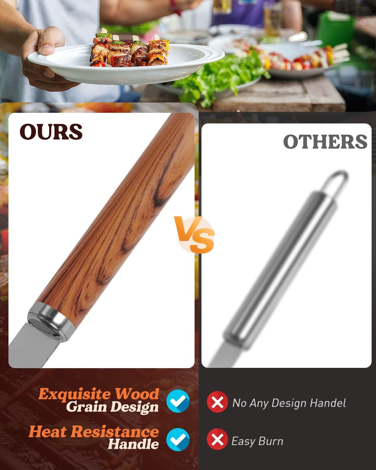 - KALAHOL 7-in-1 BBQ Tools Set | Extra Thick Stainless Steel Grill Tool Set | Storage Bag -