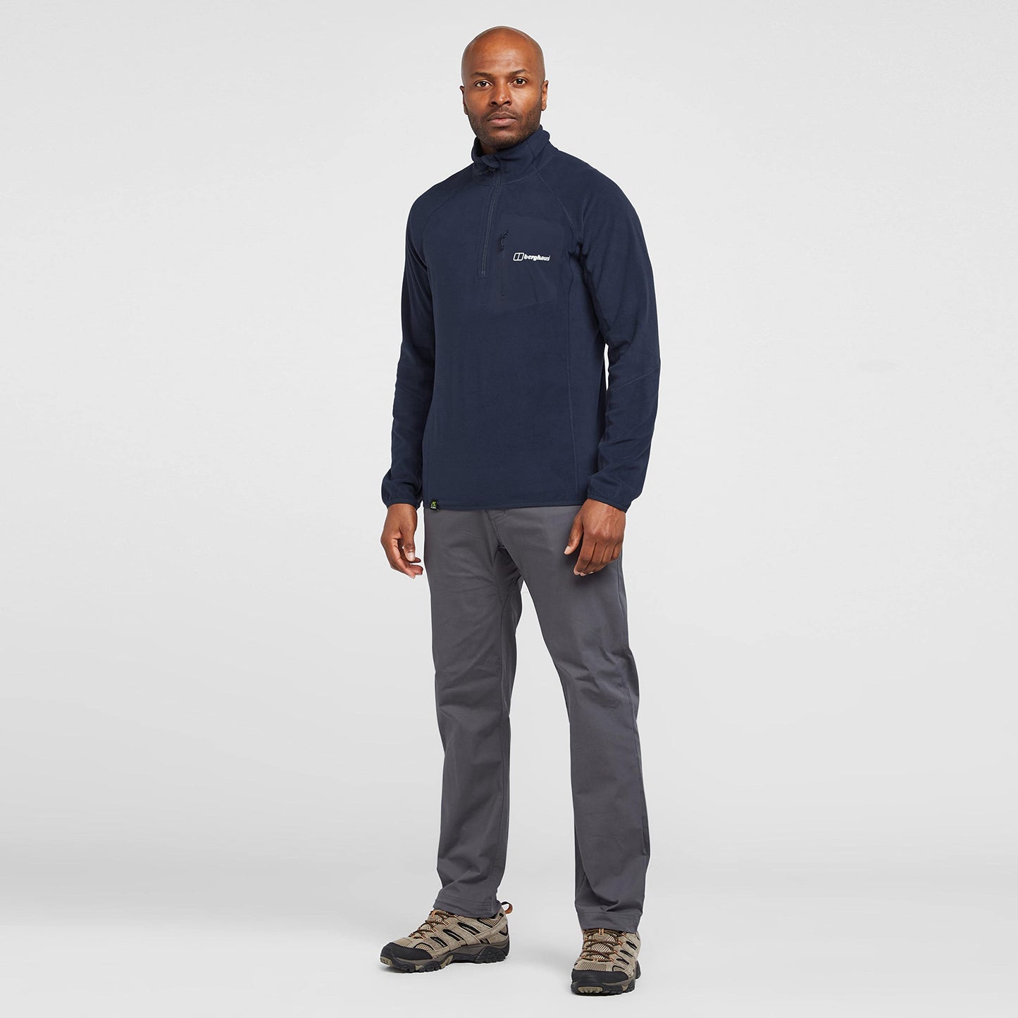 Berghaus Men's Kedron Polartec Eco Half Zip Fleece, Men's Fleece, Men's Midlayer, Outdoors, Walking, Trekking and Hiking Clothing, Navy, L